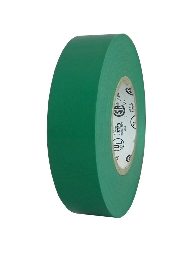 VINYL PVC ELECTRICAL TAPES, FLAME RETARDANT, 3/4 66 fet green , 1 ROLL
