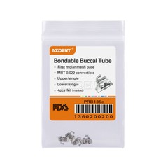 AZDENT Dental Ortho Bondable Buccal Tubes 1st Molar Edgewise /ROTH /MBT 022
