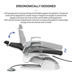 Dental Unit Chair Computer Controlled DC Motor Integral Doctor Stool TJ2688-A1-1