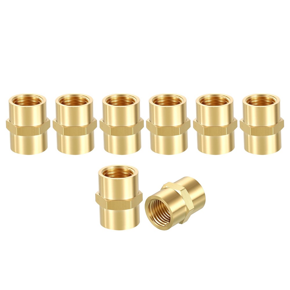 8 Pack Brass FeMale Fittings, 1/4″ Pipe NPT to 1/4″ FeMale NPT Reducer