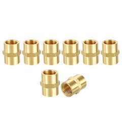 8 Pack Brass FeMale Fittings, 1/4″ Pipe NPT to 1/4″ FeMale NPT Reducer