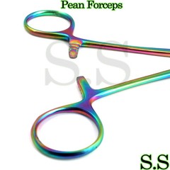 Multi Color Rainbow Pean Hemostat Forceps 8″ Straight Pliers Hemostat Forceps
