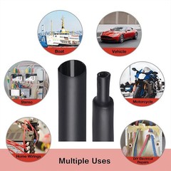 5 ft Waterproof Insulation Seal Heat Shrink Tubing 3:1, Diameter 1/2″ (12.7mm)