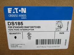 (QTY 1) CROUSE HINDS DS185 SINGLE GANG RAINTIGHT SNAP SWITCH COVER SAME DAY SHIP