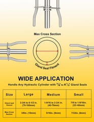 VEHIFOMO Hydraulic Seal Installation Tools, Pro-3PCS, Yellow