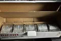 Ricoh 413026 Type M Box of 5 Refill Staple Cartridge 25,000 & Ricoh 413013. Bulk
