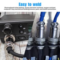 10x Metal 4 Pin Male Female Aviation Plug 24-16 AWG Wire Connector 16mm GX16-4