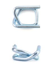 50PCS 1/2” Metal Wire Buckles for Polypropylene Cord Strapping Silver Steel