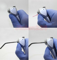 Dental 3 Way Air Water Syringe Triple Spray Handpiece with 2 Nozzles Tips Tubes