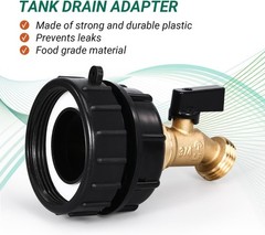 275-330 Gal IBC Tote Water Tank Hose Adapter 3 Sizes Brass Valve Connector