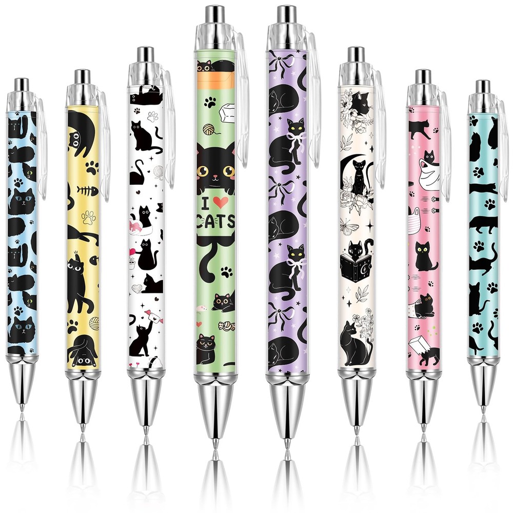 Ireer 8 Pcs Ballpoint Pens for Women 1.00 mm 1 Count (Pack of 8), Multicolor
