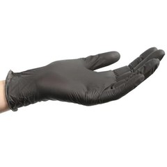 ForPro Nitrile Gloves Chemical Resistant PowderFree Black Medium 1000Count
