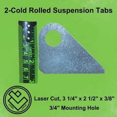 2 -Suspension Tabs, Shock Mounts, 3/4″ Bolt Hole, 3/8″ Thick, 4 Link Suspension