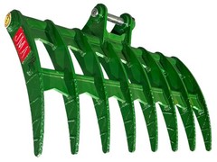 JMA 48in Mini Excavator Brush Rake 4.5-6.5 Ton 45mm Pin-On Land Clearing Grapple
