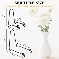 Blulu 6 Pcs Bowl Display Stands Iron Large Medium Size Dish black