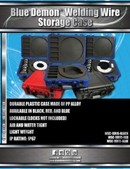 Mig Wire Storage Case, Black, Red or Blue for GMAW Wire and Consumables