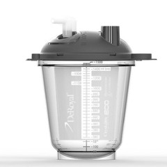 *40-Pieces* DeRoyal Crystaline ECO Rigid 1200cc 2 Elbows Canister System 71-8002