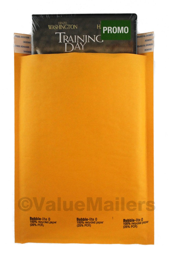 250 #0 6.5X10 ” Bubble – Lite ” X-Wide Kraft Bubble Mailers Padded Envelopes Bag