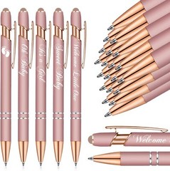 50 Pcs Baby Shower Pens with Stylus Tip Metal 50 Count (Pack of 1), Rose Gold