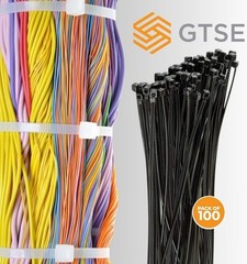 Versatile 8 Inch Black Cable Ties – 100 Pack, 18lb Strength for Ultimate Support