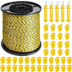 46 Pcs Electric Fence Kit Included 3366Ft/ 1026M Electric Fence Polywire, 40 T P