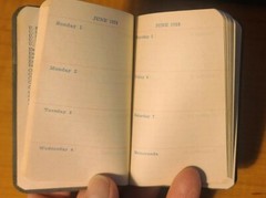 Vintage 1958 MINIATURE Pocket Address Date Book The National Supply Co. 4″ x 2″