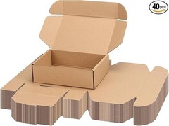 7x5x2 inch Shipping Boxes Bulk 40 Pack Brown Tab Lock Tuck Top Mailer Boxes