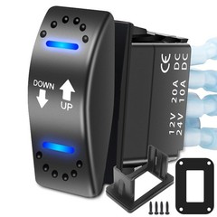 Compact DPDT Rocker Switch with Built-in LED and Easy Installation Adaptors