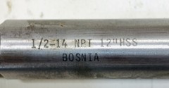 1/2-14 NPT 12 OAL HSS TPR Long Extension HSS Pipe 4 Flutes Bosnia