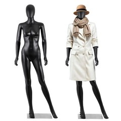 70″ Black Female Mannequin Full Body Maniquine Model Stand Adjustable Metal Base