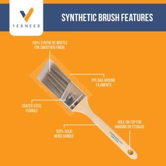 6 Pack Angle Brushes in Assorted Sizes for All Latex and Oil Paints & Stains