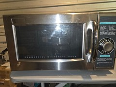 Tested Working Sharp R21LCFS 1000 Watts Commercial Microwave Oven #4