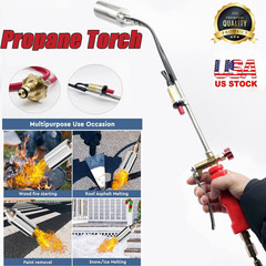 Portable Propane Torch Weed Burner Ice Snow Melter Outdoor Flame Thrower w/ Hose