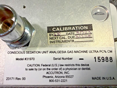 Accutron Ultra PC 31970 Dental Nitrous Sedation Regulator Cabinet Flush Mount