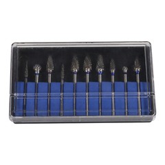 10 Dental Tungsten Carbide Cutter Burs Plaster Alloy Acrylic Drill 2.35MM HP2.35