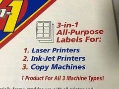 CDM Office Products 3-in-1 All Purpose Labels100 Pack 3-1/3″ x 4″ Label White