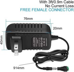 12V Power Supply, 12V 2A 24W Switching Power Supply Driver, Power Adapter, AC…