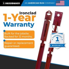 Sandbaggy Adjustable Concrete Turnbuckle Form Aligner with 5″ x 3″ Bent Plate