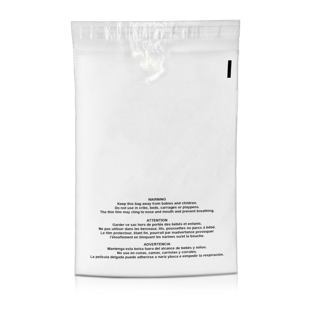 1000 10×13 Premium Permanent Suffocation Warning Clear SelfSeal PolyBags 1.5 Mil