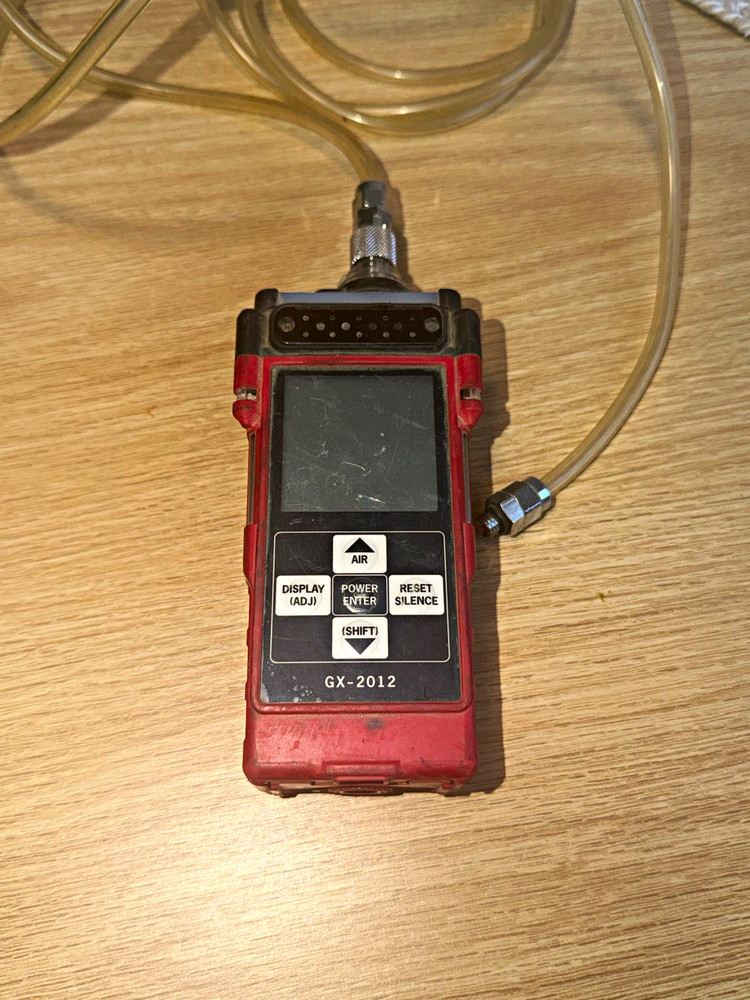 Riken Keiki GX-2012 Gas Monitor/Detector LEL CO w/ Sampling Hose Tubing
