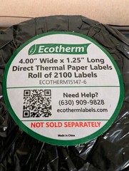4.00″ x 1.25″ Thermal Labels | 6 Rolls | ~12600 Labels | Rollo/Munbyn/Zebra/ETC