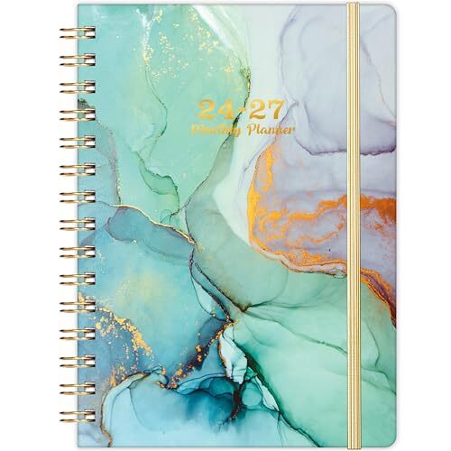 2024-2027 Monthly Planner – 3 Year Monthly Planner 2024-2027 with green 2