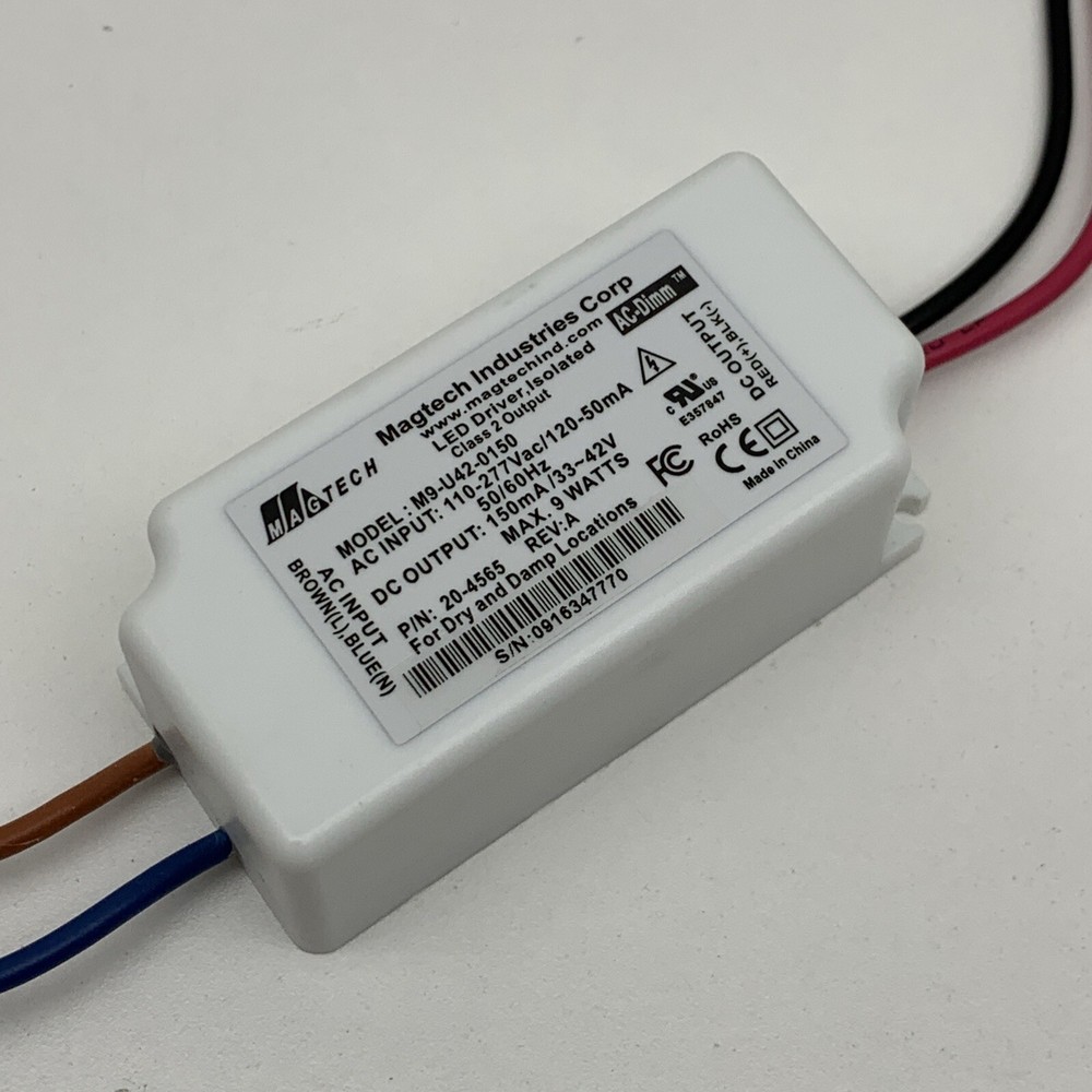 Magtech 20-4565 M9-U42-0150 AC-Dimm Isolated LED Driver 9W 150mA 33-42VDC