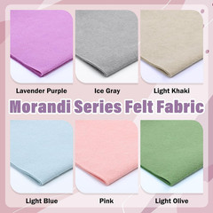 6 Rolls 12″X35″ 1.4Mm Thick Soft Felt Fabric Sheet 6 Assorted Morandi Series Col