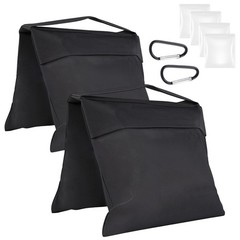 2 Pack Sand Bags, Black Sand Bags for Weight, Heavy Duty Sandbags for Umbrell