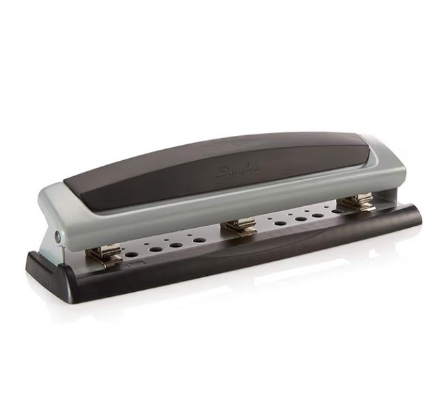 Swingline Desktop Hole Punch Precision Pro Adjustable 2-3 Holes 10 Sheets 74037.