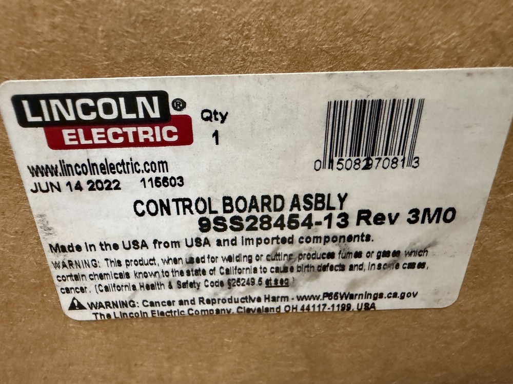 Lincoln Electric 9SS28454-13 CONTROL BOARD ASBLY S28454-13