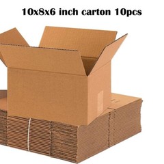 10/30 Pack 10 x 8 x 6 Inch Brown/Kraft Corrugated Cardboard Shipping Box