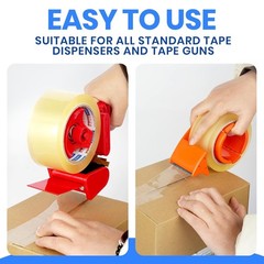 36 Rolls Clear Packing Tape with Dispenser Gun 2.7 Mil 1.88 Inch x 60 Yards