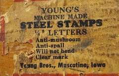 🗽YOUNG BROS. STEEL STAMPS LETTERS 1/4″ MACHINIST/ TOOLMAKER